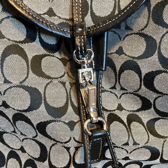 Coach gray canvas backpack purse, ROM-6613 - Picture 3 of 9